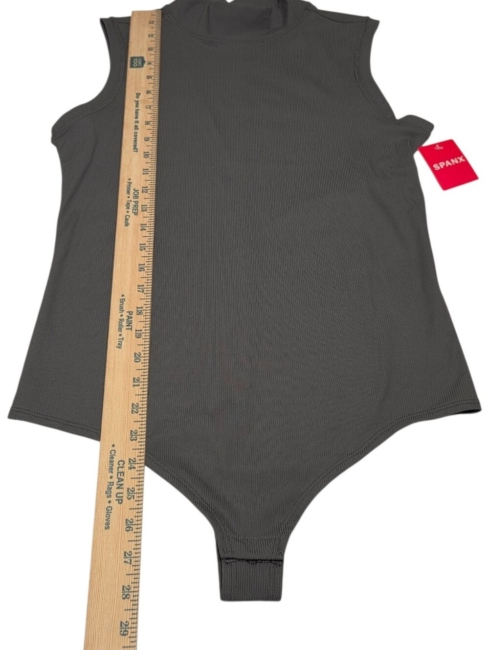 SPANX Suit Yourself Ribbed Mock Neck Smoothing Bodysuit Deep Slate Large NWT - Picture 6 of 11